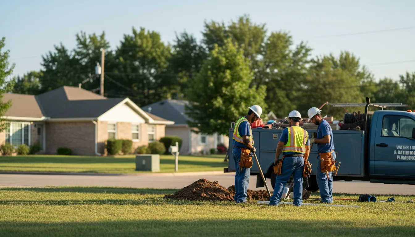 Residential water line and bathroom plumbing service in Cedarcreek, MO